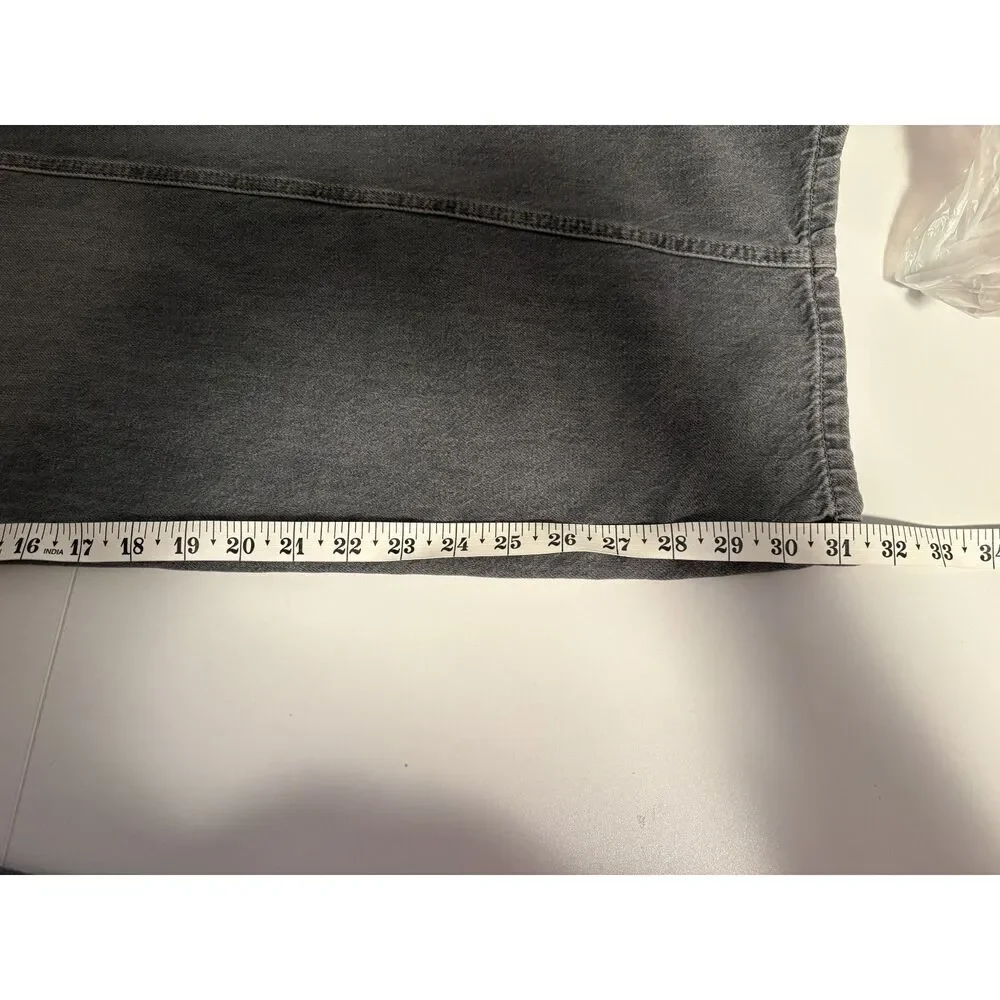 We The Free Gray Wide Leg Jeans | High Rise Straight Leg Denim